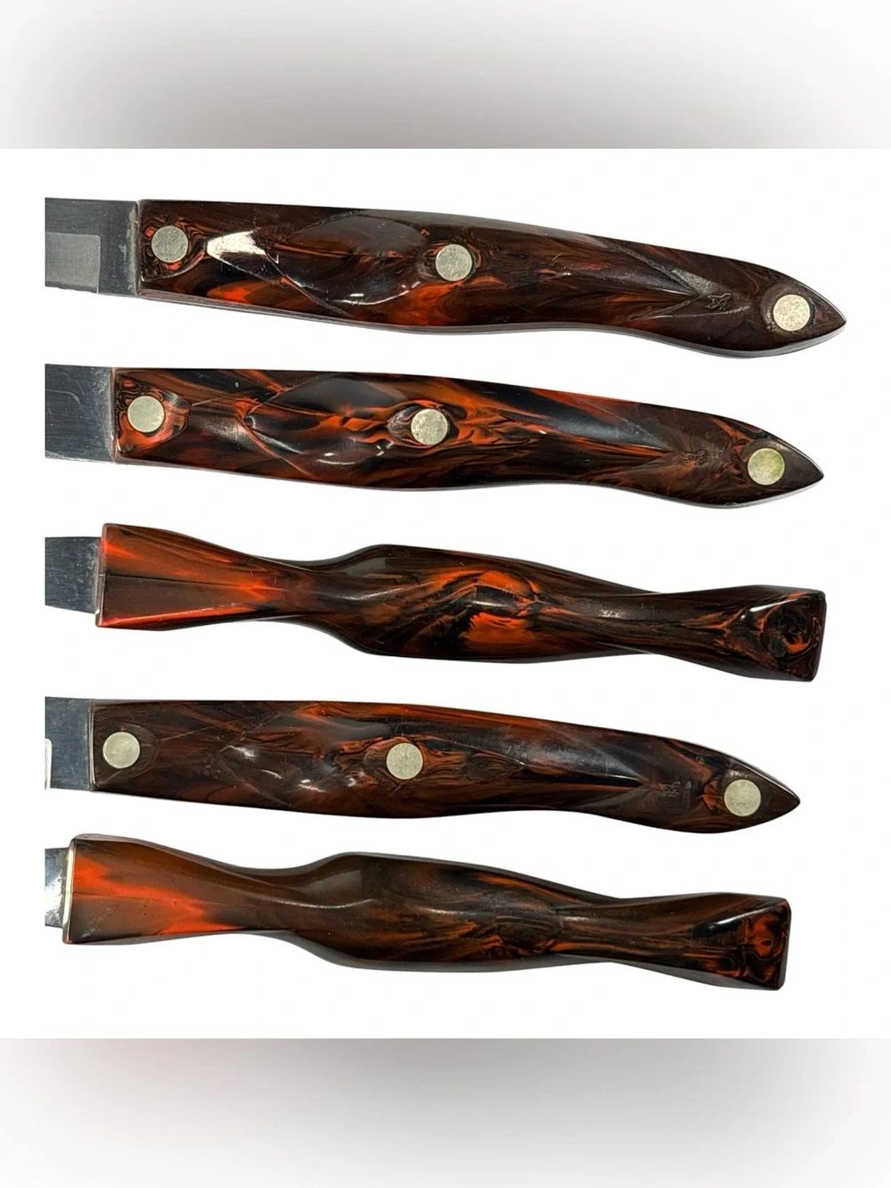Vintage 5 Pc Cutco Carving Set Knives Fork No 1723 1724 1726 1727 1729 Wall Tray